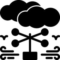 anemometer glyph icoon vector