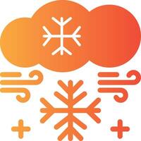 sneeuwvlok solide multi helling icoon vector
