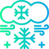 sneeuwvlok lineair helling icoon vector