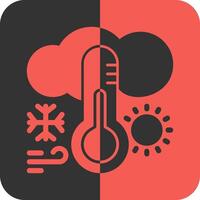thermometer stijgende lijn rood omgekeerd icoon vector
