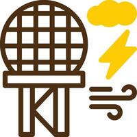 doppler radar geel lieanr cirkel icoon vector