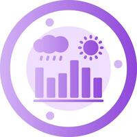 klimaat gegevens glyph helling icoon vector