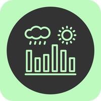 klimaat gegevens lineair ronde icoon vector