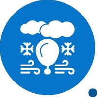 weer ballon glyph schaduw icoon vector