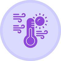 zon met thermometer veelkleurig cirkel icoon vector