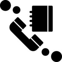 glyph-pictogram telefoonboek vector