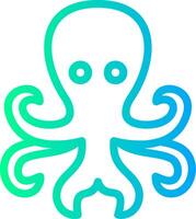 Octopus lineair helling icoon vector