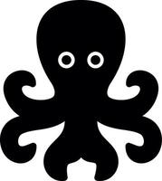 Octopus glyph icoon vector