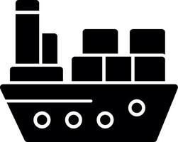 houder schip glyph icoon vector