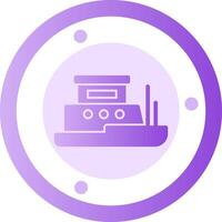 sleepboot glyph helling icoon vector