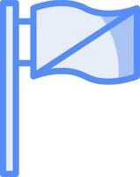 maritiem signaal vlaggen lijn gevulde blauw icoon vector