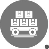 logistiek glyph schaduw icoon vector