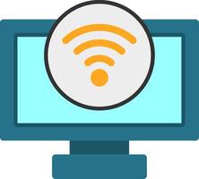 Wifi signaal vlak icoon vector