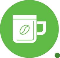 koffie kop glyph schaduw icoon vector