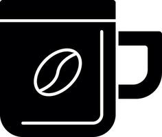 glyph-pictogram voor koffiekop vector