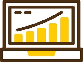 afgelegen werk trends geel lieanr cirkel icoon vector