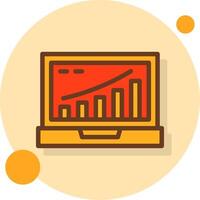 afgelegen werk trends gevulde schaduw cirkel icoon vector