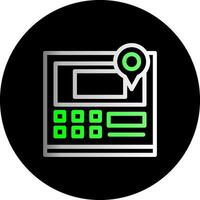 Geldautomaat dubbel helling cirkel icoon vector