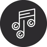 muziek- Notitie omgekeerd icoon vector