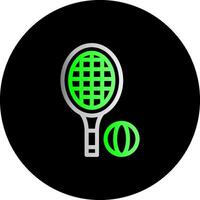 tennis dubbel helling cirkel icoon vector