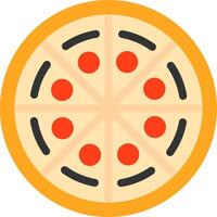 pizza plat icoon vector