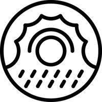 donut lijn icoon vector
