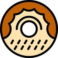 donut lijn gevulde icoon vector