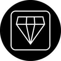 diamant glyph icoon vector