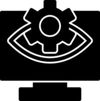 computer visie glyph icoon vector