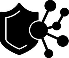 cyberveiligheid glyph icoon vector