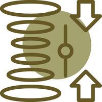 quantum superpositie lineair cirkel icoon vector