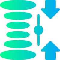 quantum superpositie solide multi helling icoon vector