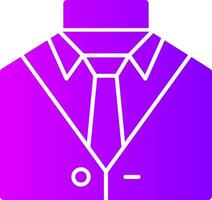 pak en stropdas vertegenwoordigen professioneel kleding solide multi helling icoon vector