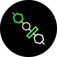 vleespen dubbel helling cirkel icoon vector