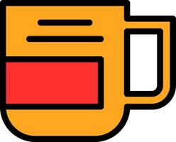 koffie mok lijn gevulde icoon vector