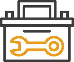 toolbox glyph twee kleuren icoon vector