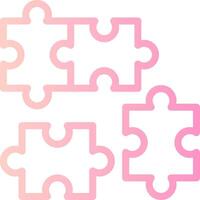 puzzel stuk lineair helling icoon vector