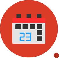 kalender datum vlak schaduw icoon vector