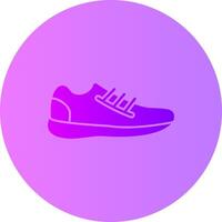 sneaker helling cirkel icoon vector