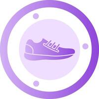 sneaker glyph helling icoon vector