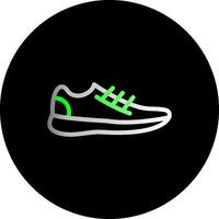 sneaker dubbel helling cirkel icoon vector