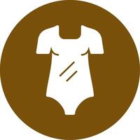 bodysuit glyph cirkel icoon vector