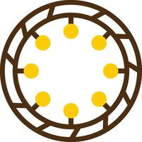 armband geel lieanr cirkel icoon vector