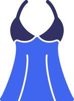 lingerie solide twee kleur icoon vector