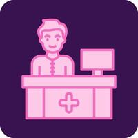 receptioniste vector icon