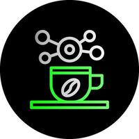 koffie kop voor informeel netwerken dubbel helling cirkel icoon vector