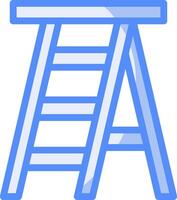 ladder lijn gevulde blauw icoon vector