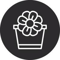 bloem pot omgekeerd icoon vector