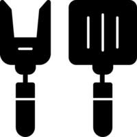 bbq gereedschap glyph icoon vector