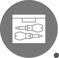 gereedschap borst glyph schaduw icoon vector